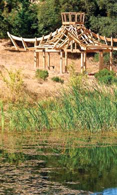 
A temple under construction in northern California.
